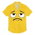 thumbnail image 5 of MDUKONU Chemise Décontractée à Manches Courtes Durable pour Hommes Jaune G, 5 of 5