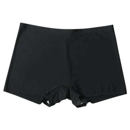 3 Packs Women s Underwear Elongated Crotch Plus Size Belly Cinching High Waisted Breathable Briefs Panties for Women XL Black
