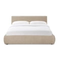 thumbnail image 3 of Isla Taupe Textured Velvet Queen Bed, 3 of 4