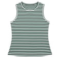 thumbnail image 6 of WAYUTE Women's Tank Tops Casual Striped Print Round Neck Sleeveless Slim Fit Nightwear Breathable Basic Top Summer Daily Wear, 6 of 6