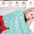 thumbnail image 3 of Merry Christmas Candy Cane Throw Blanket Soft Warm Black Cat Lightweight Flannel Plush Fuzzy Blankets Gift for Women Kids Boys Teens 50X60 in, 3 of 6