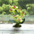thumbnail image 4 of Artificial Butterfly Orchid Bonsai Fake Flower with Pot Home Room Table Decor Purple, 4 of 7
