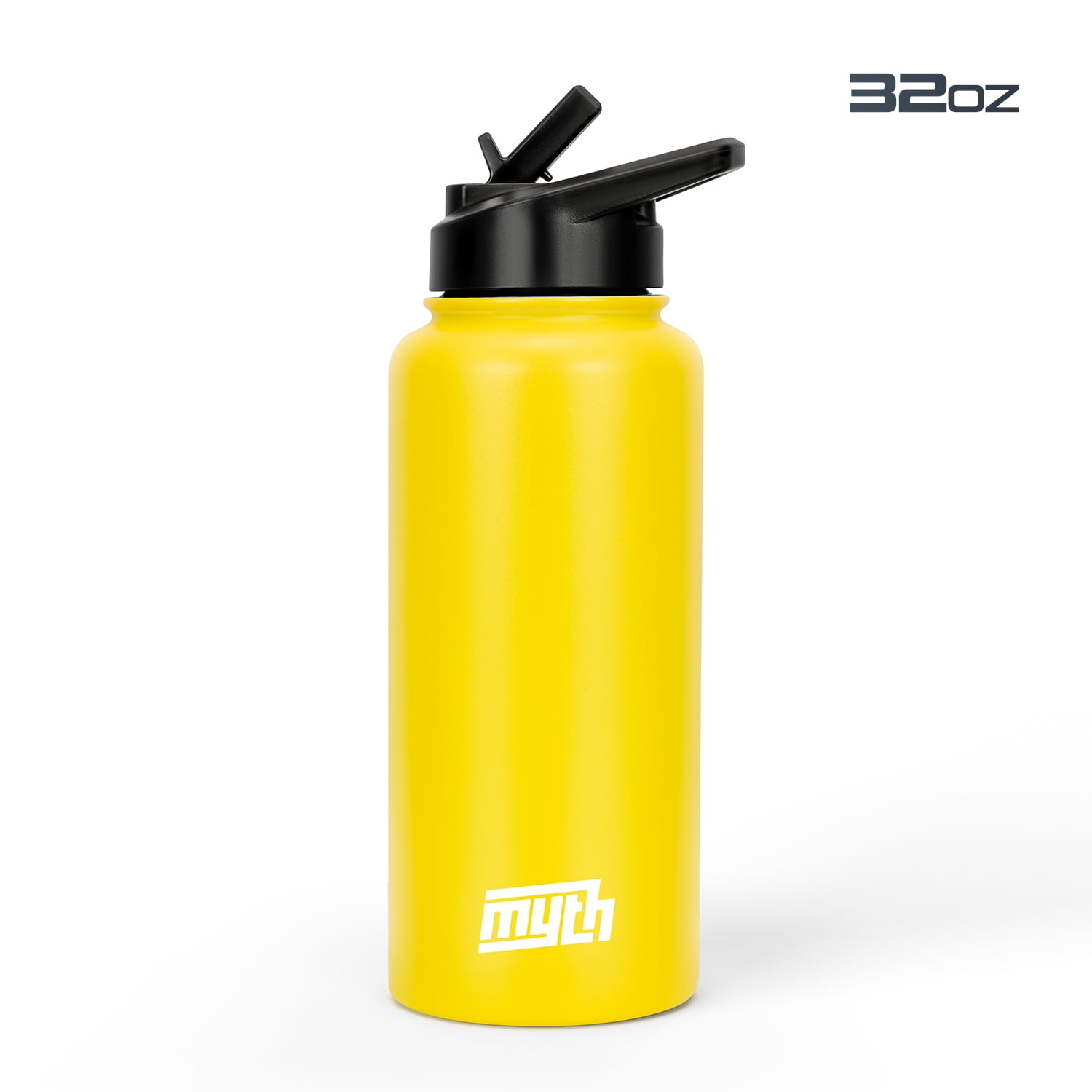 Myth Stainless Steel Bottle, Straw Lid, 32 oz
