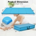 thumbnail image 2 of Gymax 8' x 4' x 2'' Folding Gymnastics Tumbling Mat Thickened Exercise Mat Blue, 2 of 10