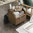 thumbnail image 6 of Furniture of America Barr 1-Drawer and 1-Shelf Wood Teen Nightstand with Angled Legs, Walnut, 6 of 10