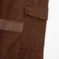thumbnail image 7 of Men's Patchwork Cargo Pants Corduroy Ripstop Outdoor Adventure Wear Casual Hiking Work Pants with Multi Pockets(No Belt) Brown, 7 of 7