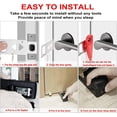 thumbnail image 2 of Portable Door Lock & Door Stop Alarm,Dual Protection Security Door Kit,Door ​Security Devices Pocket Door Stopper Self Defensey Tools for Hotel Travel Home Apartment House Airbnb, 2 of 7