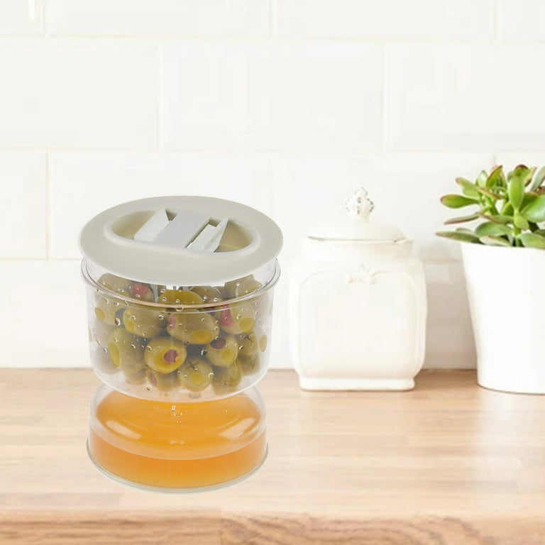 Reusable Pickle Container with Strainer Airtight Flip Stainless