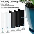 thumbnail image 3 of 12" Round Planter Resin Vase for Indoor Outdoor Porch/Patio with Drainage Holes Modern Decor for Flowers, Interior Plants - Blue, 3 of 7