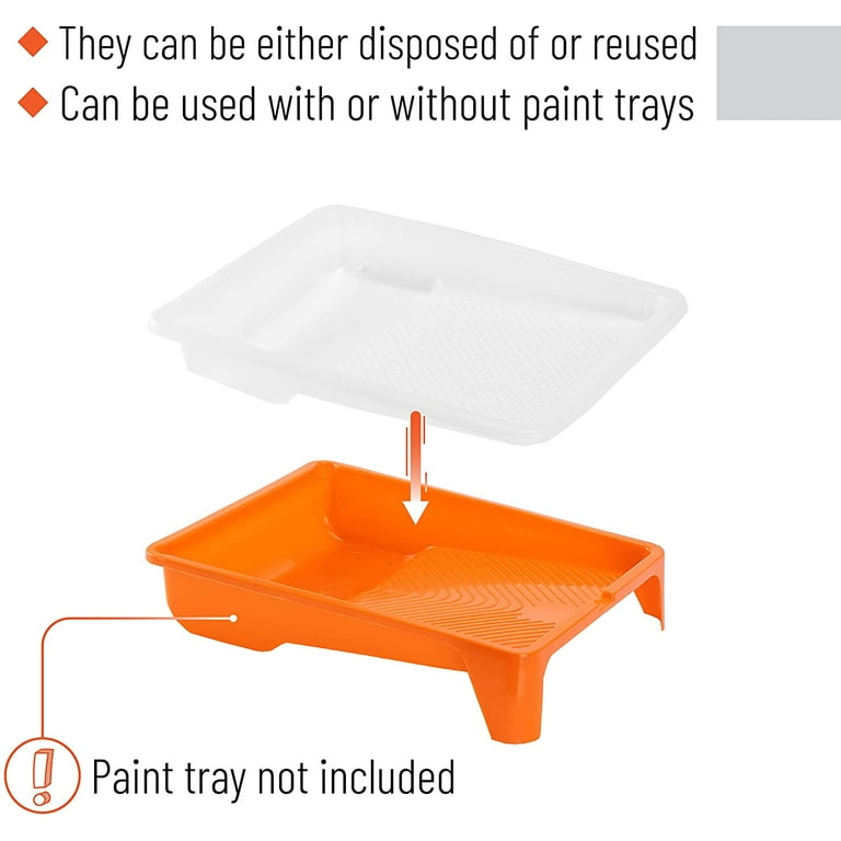 Bates Choice Bates- Paint Tray Liner, 9 inch, 20 Pack, Paint Pans Trays, Plastic Paint Tray, Disposable Paint Tray, Paint Roller Tray, Paint Trays for