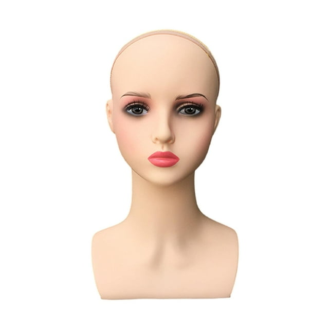 Cabeza de maniquí femenino Salvador para peinar cabello Labios rosados