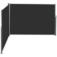 thumbnail image 1 of Outsunny Auvent Latéral Double Rétractable 236 Pouces x 63 Pouces Écran de Patio Noir, 1 of 10