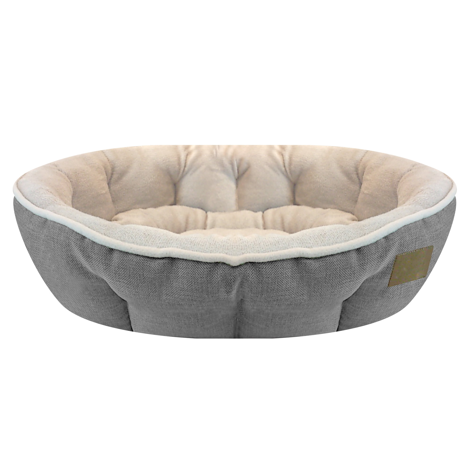 Stuft Easy Sleeper Pet Bed, Stone, 19in