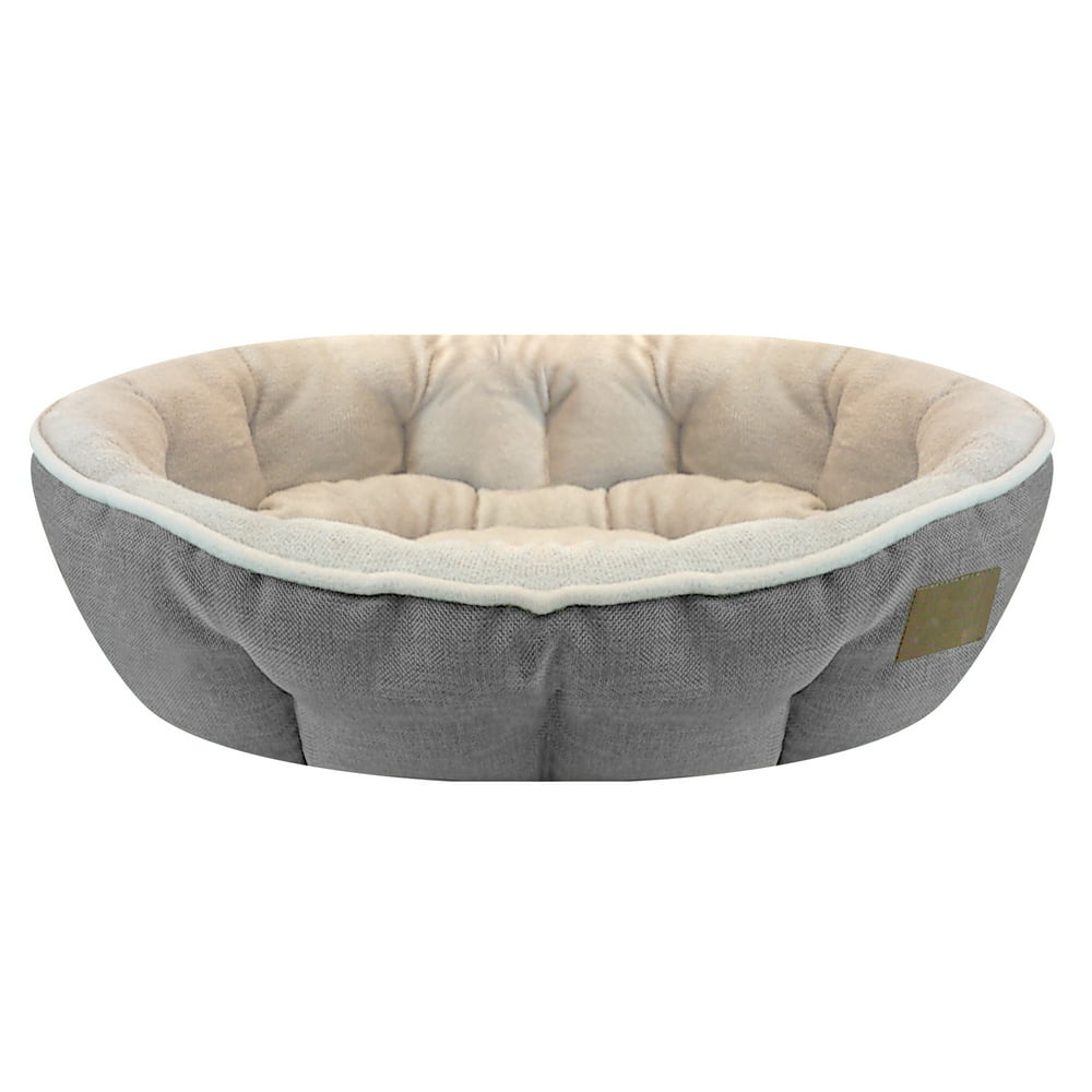 Stuft Easy Sleeper Pet Bed, Stone, 19in