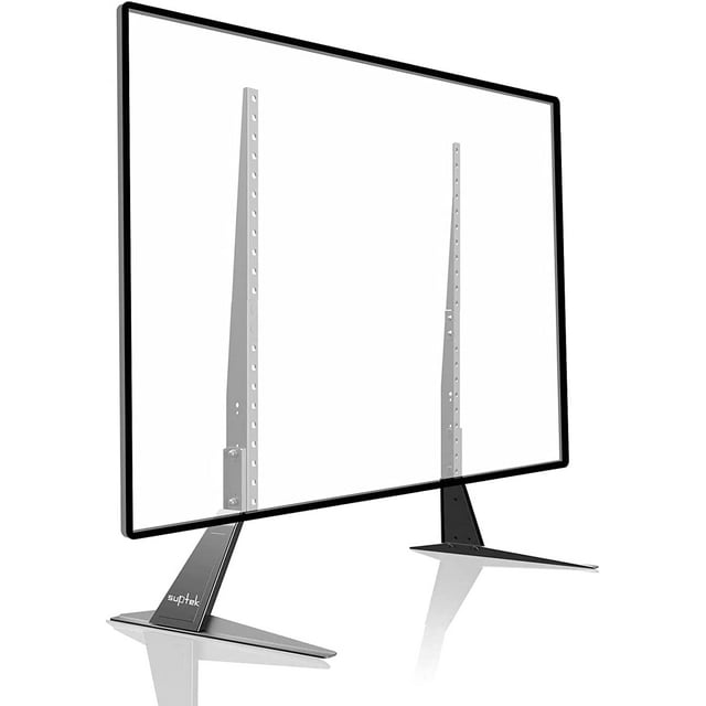 Suptek Support TV Universel Pivotant pour Table pour Écrans Plats Incurvés LED OLED de 26 à 60 Pouces, Support TV à Hauteur Réglable avec Base en Verre Pouvant Supporter jusqu'à 99 Lb, VESA Max 400x400 mm, TS202, ML1760