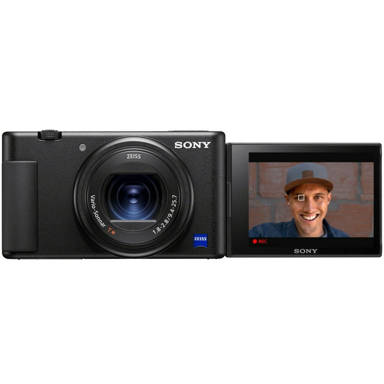  Sony Sony ZV-1 Cámara compacta 4K HD - con kit de accesorios  Sony ACCVC1 Vlogger con agarre Bluetooth inalámbrico / trípode (GP-VPT2 BT)  y tarjeta SD UHS-II de 64 GB (SF-E64/T1) 