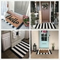 thumbnail image 6 of KaHouen Black and White Striped Rug (27.5 x 43 Inches ), Striped Layering Mats, Handmade Woven Indoor Outdoor Doormats Cotton Striped Rug for Kitchen/Laundry/Bathroom/Living Room, 6 of 7
