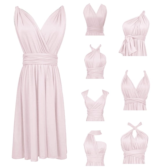 Women's Multi Strap Backless Dress Casual Sleeveless with Tie Detail Flirty Party Clubwear Summer