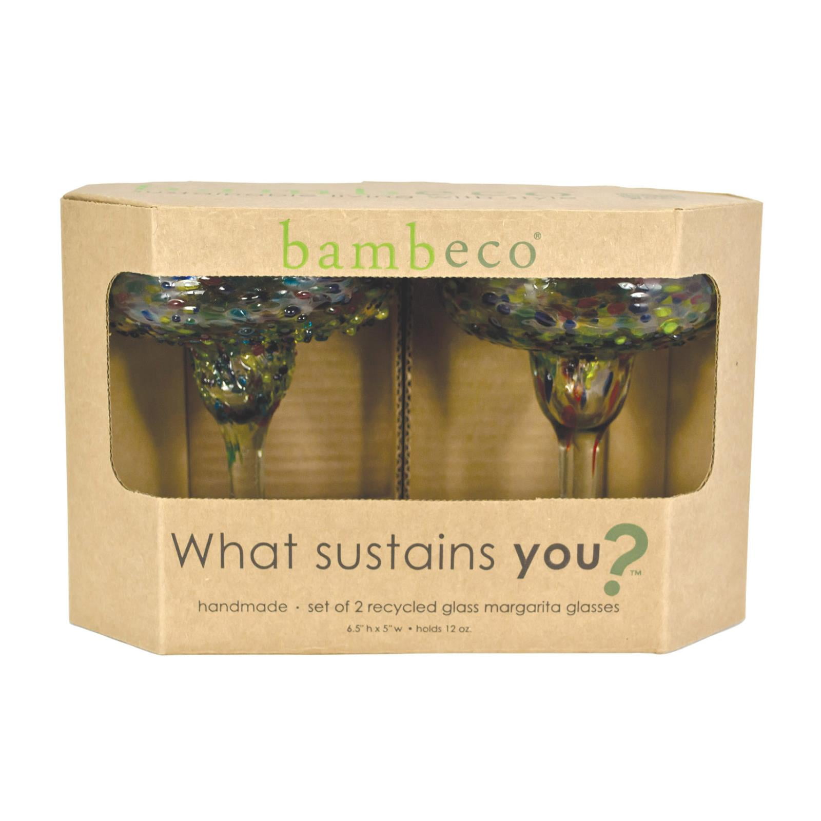 Bambeco Confetti Recycled Margarita Glass Case Of 6