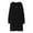 Black, variant on Sngxgn Girl's Dresses Button up Long Sleeve Casual Sundress A-line Dress(Black,150)