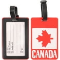 thumbnail image 1 of 2pcs Suitcase Tag Canada Flag Luggage Hanging Name Tag Reusable Baggage Tag Travel Bag Tag, 1 of 5