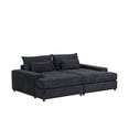 thumbnail image 2 of Jaylee Black Fabric 88" Wide Oversized Double Chaise Sleeper Sofa, 2 of 5