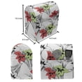 thumbnail image 4 of Floral Stand Mixer Cover, Tropical and Blooming Elements with Sketchy Leaves Drawn by Hand, Kitchen Appliance Organizer Bag Cover with Pockets, 5 Quarts, Dark Coral Multicolor, by Ambesonne, 4 of 4