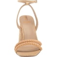 thumbnail image 2 of Sam Edelman Kia Bleached Beechwood Beaded Open Toe Ankle Strap Block Heel Sandal (Bleached Beechwood Beaded, 10.5), 2 of 6
