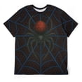 thumbnail image 3 of LAOLIUSN Men’s Graphic T-Shirt Spider Web Print, All Over Spider Pattern Tee, Short Sleeve Crewneck,Sizes S-4XL, 3 of 7