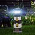 thumbnail image 1 of ORUYROP Outdoor Solar Lighthouse, Rotating Lamp LED Solar Garden Lights, Smart Sensor Rotating Lamp for Garden Landscape Yard, 1 of 7
