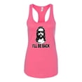 thumbnail image 2 of Wild Bobby Jesus: Ill Be Back Inspirational/Christian Women Racerback Tank Top, Hot Pink, Medium, 2 of 5