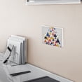 thumbnail image 5 of Yayeee Toggle Light Switch Wall Plate 2-Gang 4.56"x4.48" Decorative Outlet Cover, White Abstract Triangles, 5 of 7