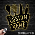 thumbnail image 3 of Craftnamesign Custom Kitchen Metal Sign, Kitchen Art, Custom Kitchen Sign, Restaurant Decor, 3 of 5