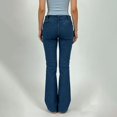 thumbnail image 6 of Flare Leg Jeans for Women, Audhol Women's Flare Bell Bottom Jeans Mid-High Waisted Stretch Wide Leg Denim Pants Bootcut Jeans for Women Blue S, 6 of 6