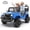 Blue, variant on HappyToysWorld Kids Ride On Car 24V with Parent Remote Control, 2-Seater Electric Toy Truck for Big Boys & Girls, 4 Shock Absorbers, 3 Speed Modes, 24 Volt Battery Powered Vehicle