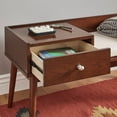 thumbnail image 3 of Chelsea Lane Ethan Wood Bench with 1 Drawer, Espresso, 3 of 7