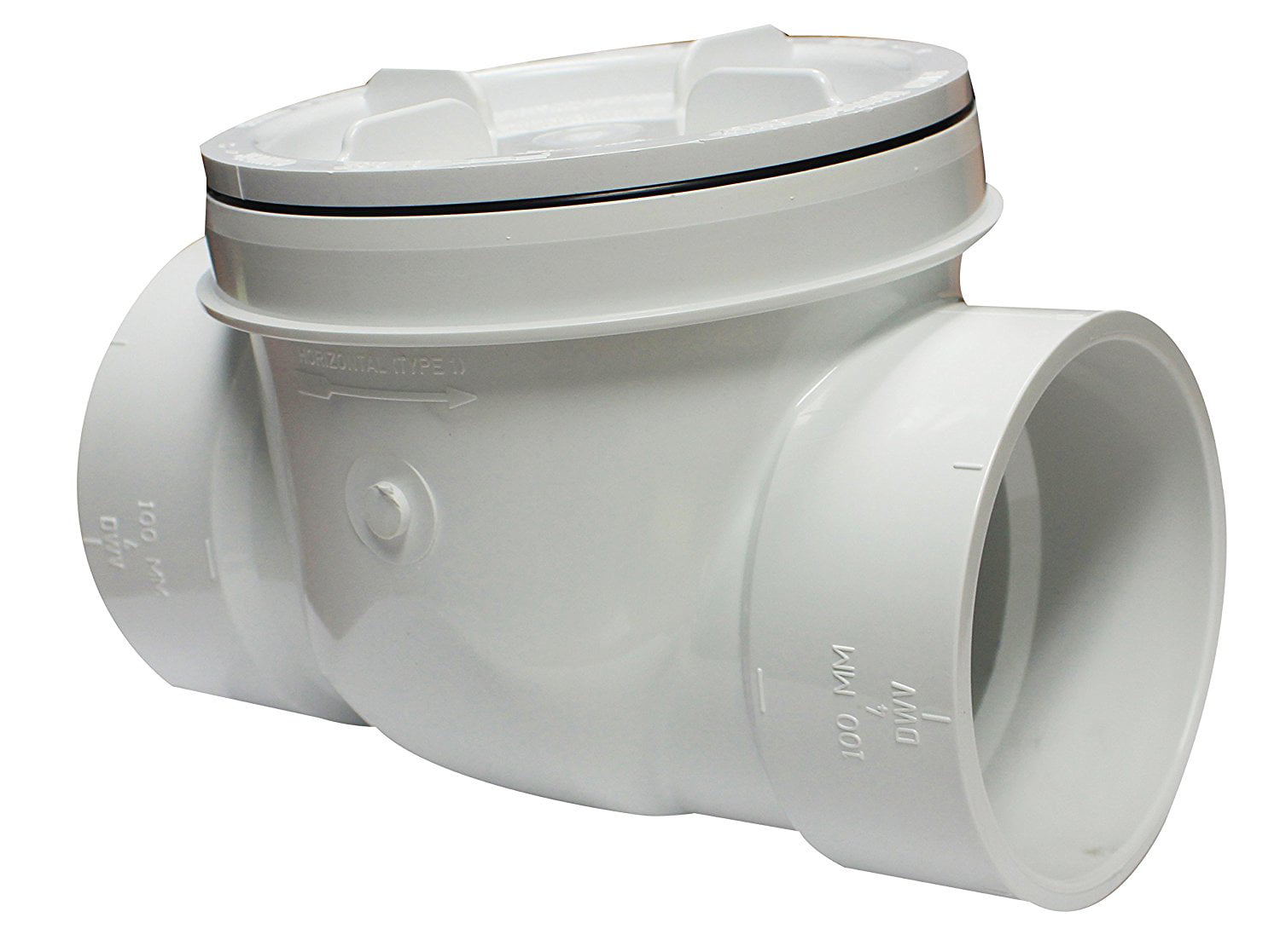 Canplas 223284W PVC Backwater Valve, 4Inch, Protection against the backflow of sewage and storm
