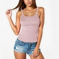 thumbnail image 2 of AherBiu Going out Tops for Women Ribble Knitted Tank Tops Slim Fitted U-Neck Stretch Summer Casual Sleeveless Cute Shirts, 2 of 6