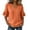 *Orange, variant on VBVC Women's Linen Blend Ruffle Sleeve V Neck Top , Ladies' Side Button Short Sleeve Blouse , Casual Loose Fit Summer Work Tunic For Women,Army Green,S-2XL
