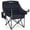 Black, variant on ABORON Folding Camping Chair, Oversized Heavy Duty 600 lbs Padded Lawn Chair for Adults, Portable Outdoor Chair with Hands-Free Phone Holder, Black