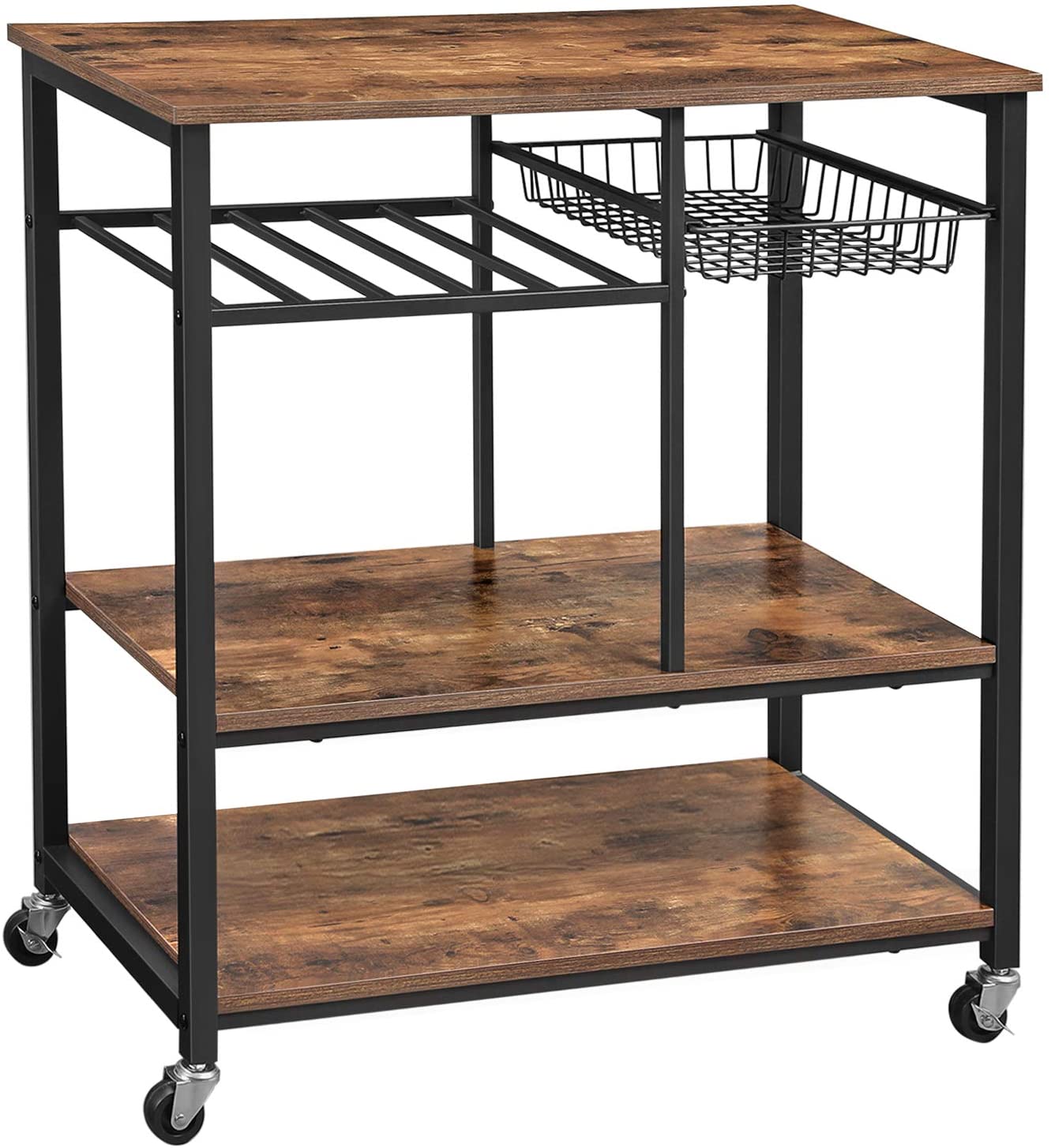 VASAGLE ALINRU Kitchen Cart, Kitchen Baker’s Rack, Utility Storage