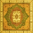 thumbnail image 1 of Ahgly Company Indoor Square Abstract Yellow Modern Area Rugs, 8' Square, 1 of 4