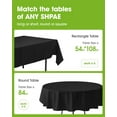 thumbnail image 2 of KitchenK Plastic Table Cloth Disposable 10 Pack, 54 x 108 Inch Table Cloths, Graduation Decorations Class of 2025, Graduation Party Tablecloths, Rectangle, Plastic Cover, Leakproof & Sturdy, Black, 2 of 10