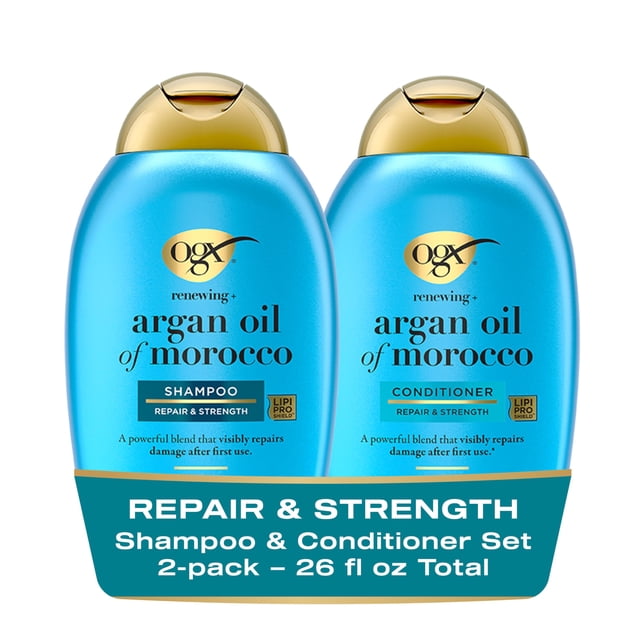 OGX Argan Oil Of Morocco Set, Shampoo & Conditioner, 13 Ounces