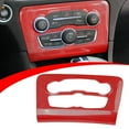 thumbnail image 3 of 1pcs Interior Central Control A/C Air Conditioning Adjust Panel Cover Trim fit for Dodge Charger 2015-2023, Auto Decoration Accessories, Red Carbon Fiber Look, 3 of 5