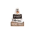 thumbnail image 3 of Halloween Decorations Indoor Set of Spooky Ghost Blocks for Rustic Farmhouse Shelf Mantel and Coffee Bar Decor, 4 Piece Set, 3 of 7