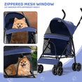 thumbnail image 6 of Magshion Foldable Lightweight Pet Trolley for Cats & Dogs, 4 Wheel (Navy Blue), 6 of 10