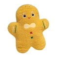 thumbnail image 3 of Cojín de Sofá de Peluche Navideño BLESIY Adorno de Regalo Almohada para Vitrinas Dormitorios Salas de Estar Pan de Jengibre Amarillo, 3 of 8