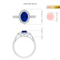 thumbnail image 5 of ANGARA Lab Grown 1.55 Ct Blue Sapphire Ornate Engagement Ring for Women in 14K White Gold (Size-8x6mm) | September Birthstone, Anniversary, Jewelry Gift for Women | Lab-Grown Blue Sapphire Ring, 5 of 8