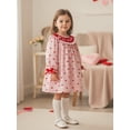 thumbnail image 6 of BemeyourBBs Kids Toddler Girls Valentines Day Dress Outfits Long Sleeve Crew Neck Heart Gingham Plaid Dress Spring A-line Dress Clothes, 6 of 9